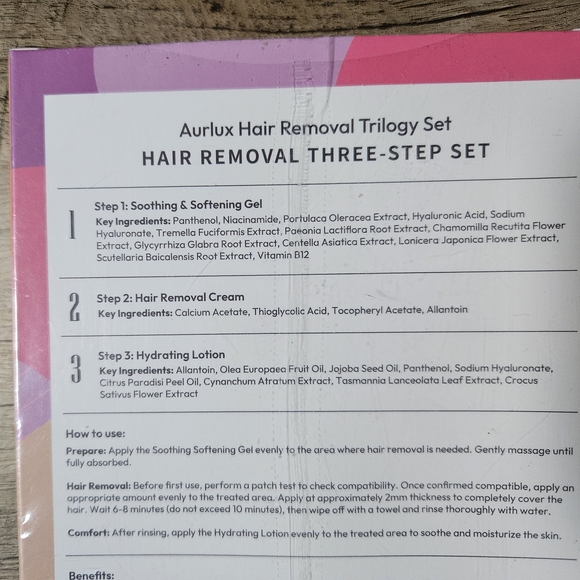 Hair Removal Trilogy Kit for Face with Cream & Smoothing Gel & Hydration Lotion - Picture 6 of 7